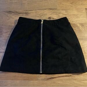 H&M Black Skirt with Front Zipper